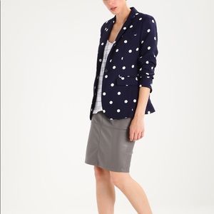 Polka Dot Blazer, Banana Republic Size 2, Navy